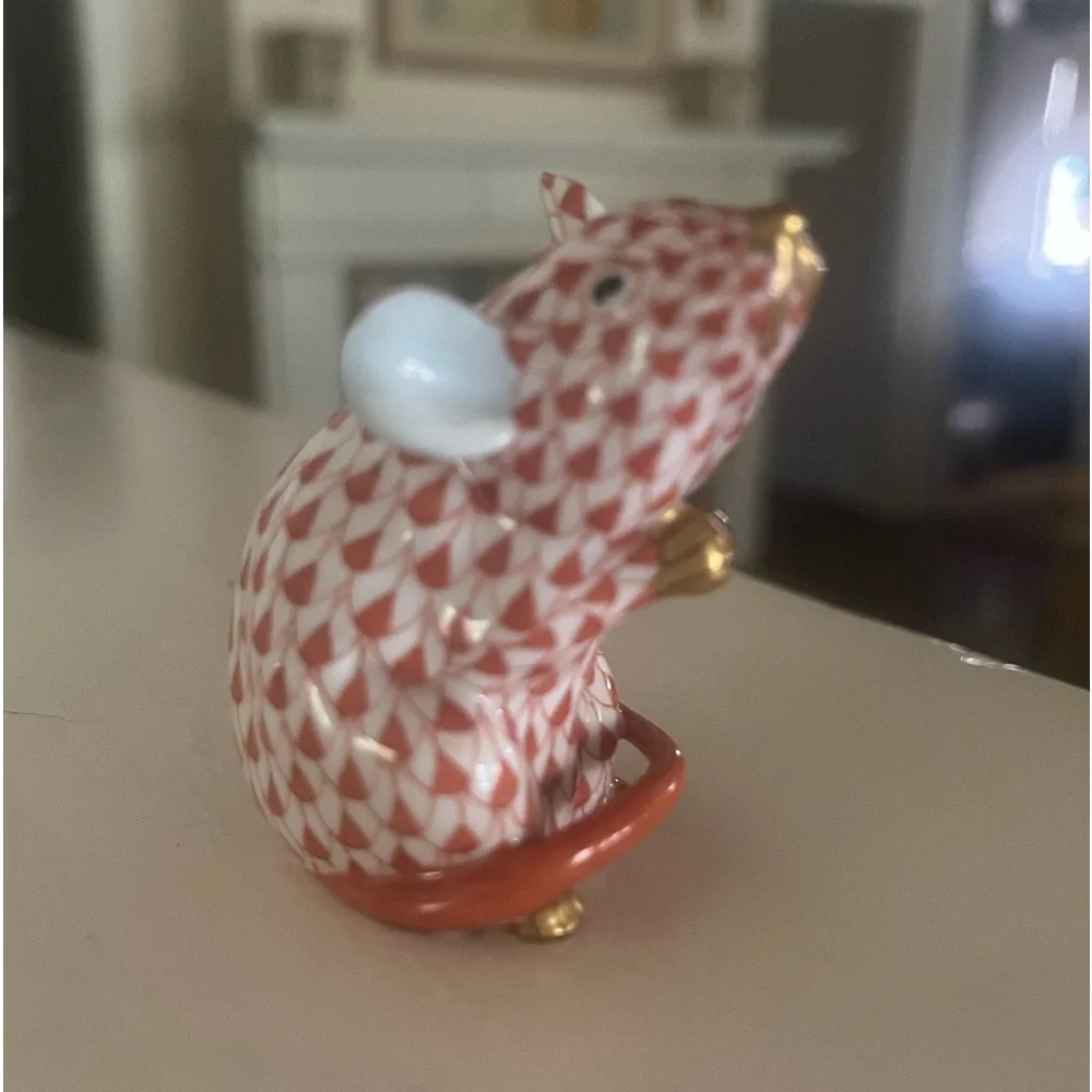 Wonderful Herend Rust Porcelain Mouse Figurine. Excellent condition.Retired 2015 - Picture 7 of 8